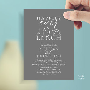 Wedding Lunch Invites, Elegant Happily Ever After Invitation