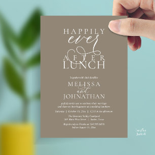 Wedding Lunch Invites, Elegant Happily Ever After Invitation