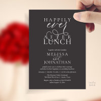 Wedding Lunch Invites, Elegant Happily Ever After