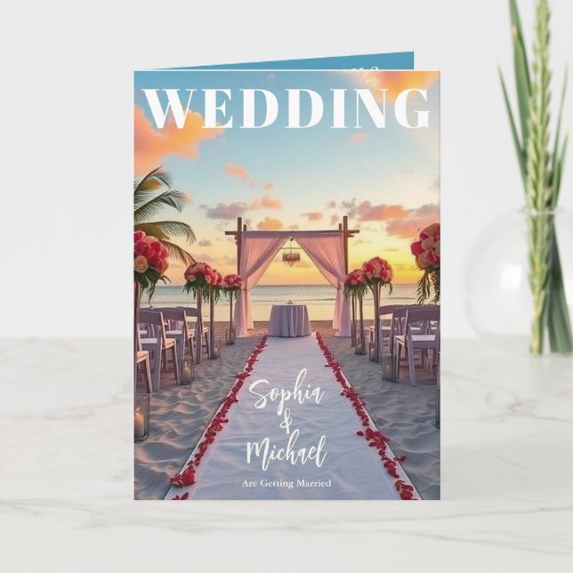 Wedding Magazine All in One Beach Invitation (Front)