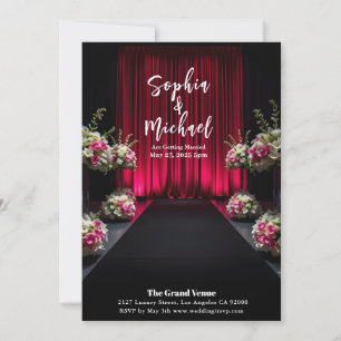Wedding Magazine Cover Floral Invitation