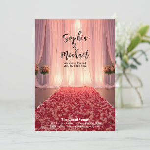 Wedding Magazine Cover Rose Petals Invitation