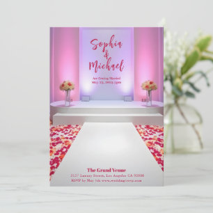 Wedding Magazine Cover Rose Petals Invitation