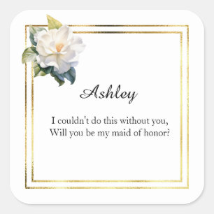 Wedding Maid of Honour Gift Stickers