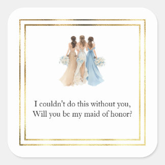 Wedding Maid of Honour Gift Stickers