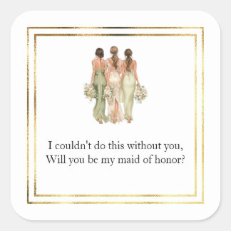Wedding Maid of Honour Gift Stickers