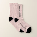 Wedding Maid of Honour Personalized Blush Pink Socks<br><div class="desc">A fun personalized wedding favour gift for your maid of honour. You can personalize these souvenir keepsake blush pink socks with your first names and wedding date.</div>