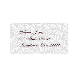 Wedding Mailing Label White Lacy Customizable