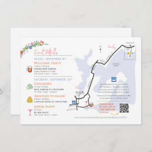 Wedding Map Enclosure Card - Custom Design Rebecca