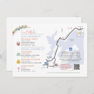 Wedding Map Enclosure Card - Custom Design Rebecca