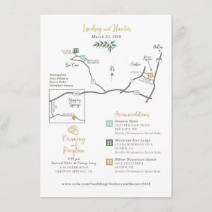 Wedding Map Enclosure Card - Custom Designed