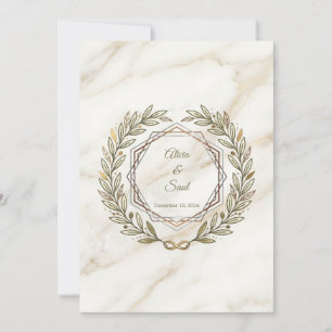 Wedding Marble and Laurel Save The Date