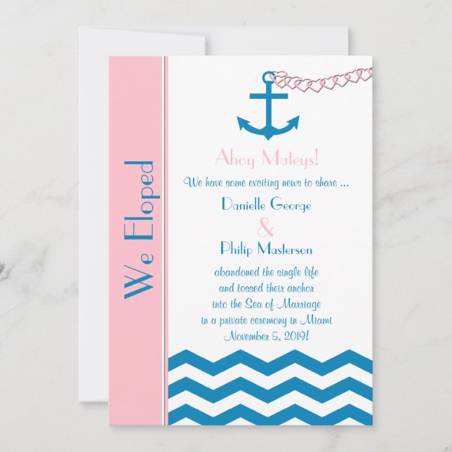 Wedding Marriage Elopement Announcement Invitation (Front)