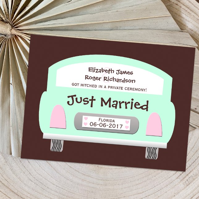 Wedding Marriage Elopement Announcement Postcard (Creator Uploaded)