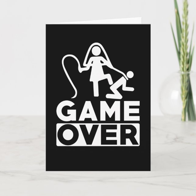 Wedding Marriage Husband Game Over Card (Front)