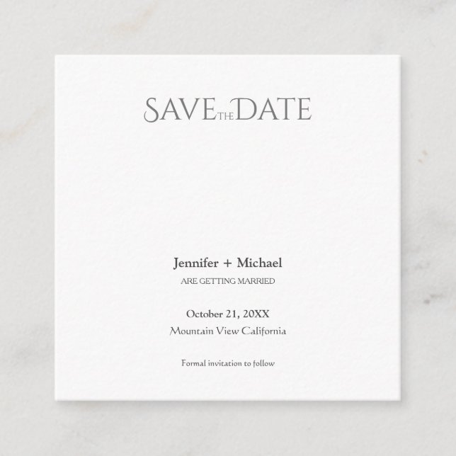 Wedding Marriage Minimalist Calligraphy Script Enclosure Card (Front)