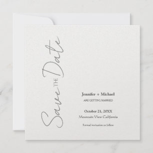 Wedding Marriage Minimalist Calligraphy Script Save The Date