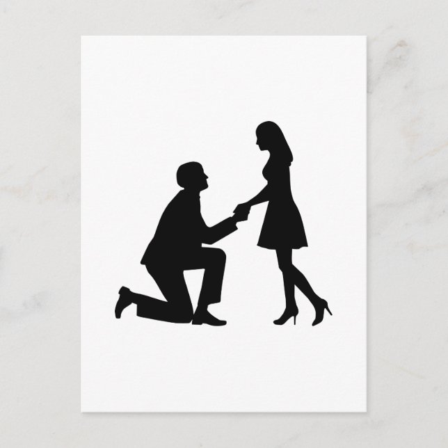 Wedding Marriage Proposal Postcard (Front)