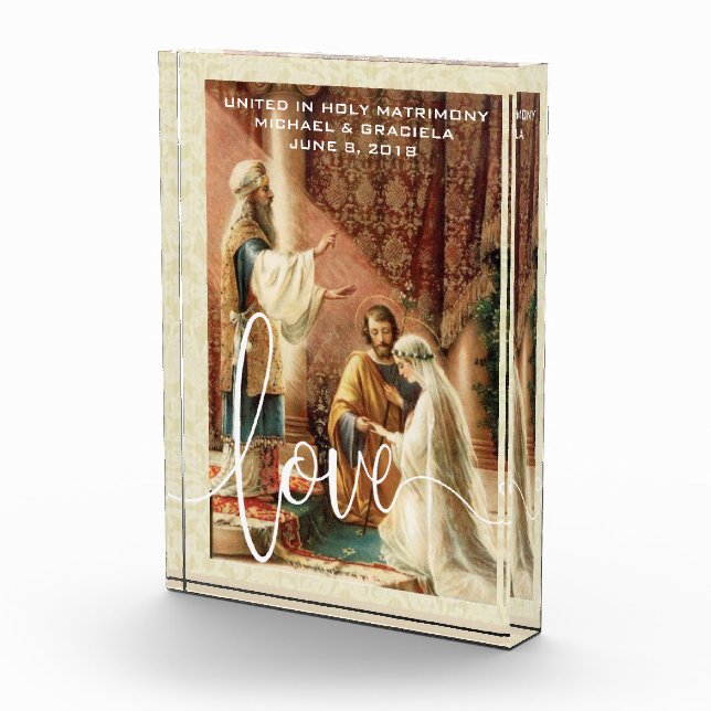 WEDDING MARY JOSEPH RELIGIOUS KEEPSAKE PHOTO BLOCK (Right)