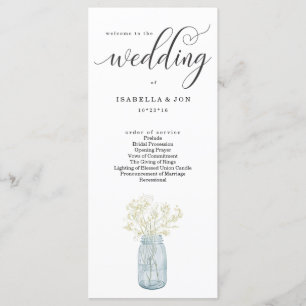 Wedding Mass / Ceremony Program Fan