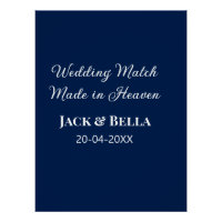 Wedding Match made in heaven wedding favours blue