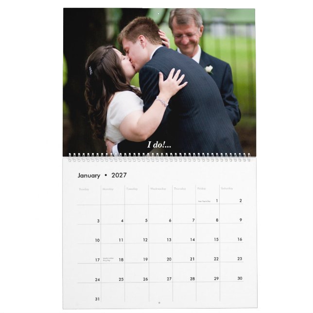 Wedding, Matthew & Melissa Sept. 2, 2006, graduati Calendar (Jan 2027)
