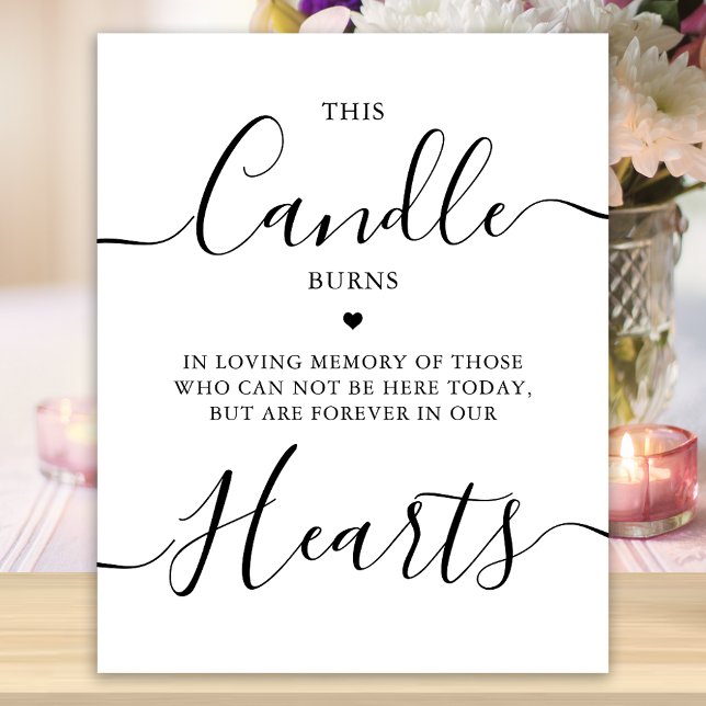 Wedding Memorial Forever Hearts This Candle Burns  Poster (Creator Uploaded)