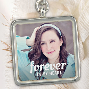 Wedding Memorial Modern Personalized Photo Bouquet Charm
