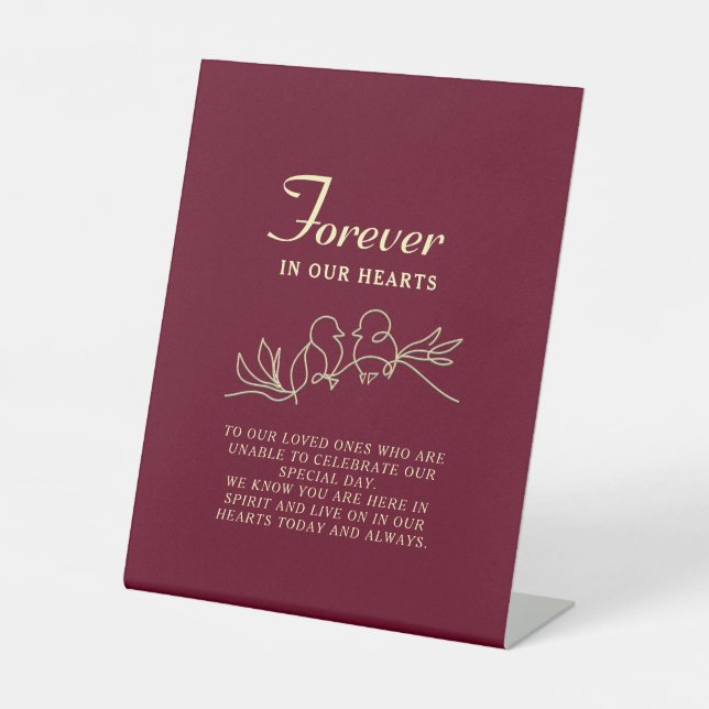 Wedding Memorial Pedestal Sign (Front)