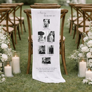 Wedding Memorial Photos In Loving Memory Short Table Runner
