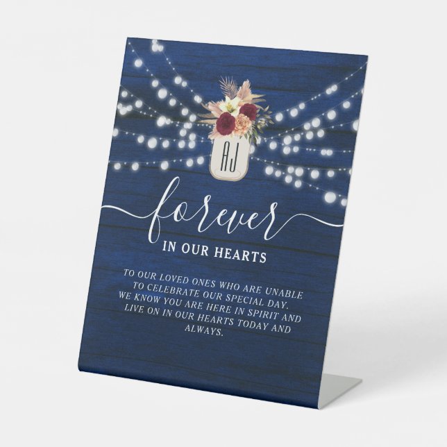 Wedding Memorial Table Pedestal Sign (Front)