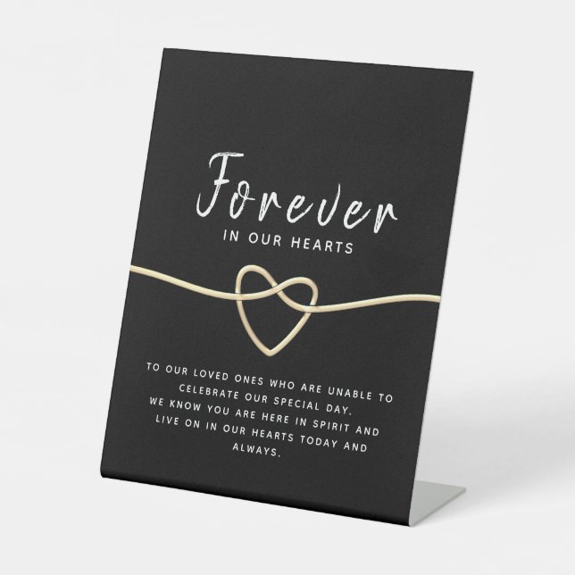 Wedding Memorial Table Pedestal Sign (Front)