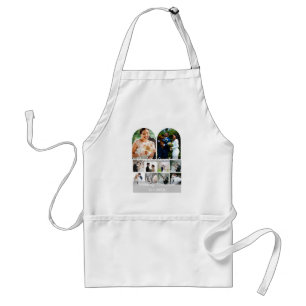 Wedding Memories 10 Photo Collage Couple Template Standard Apron