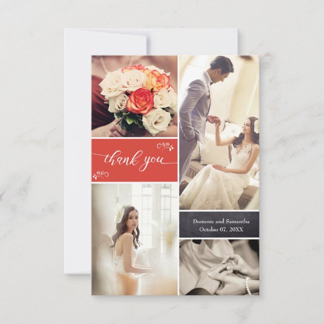 Wedding Memories" Personalized Thank You  (Front)