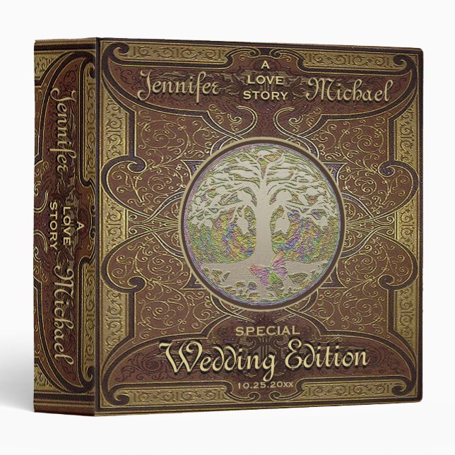 Wedding Memory Scrapbook / Guest Book Binder (Front/Spine)