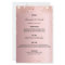 Wedding Menu blush pink glitter dust metallic