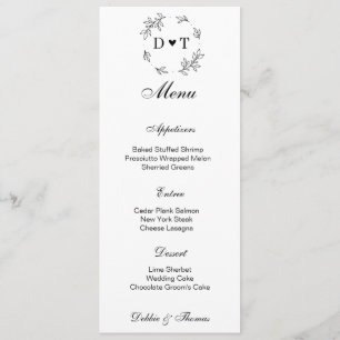 Wedding Menu Card
