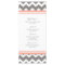 Wedding Menu Coral Grey Chevron
