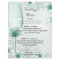 Wedding Menu Program Mint Green Blossom Rose