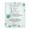 Wedding Menu Program Mint Green Blossom Rose