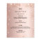 Wedding Menu rose gold