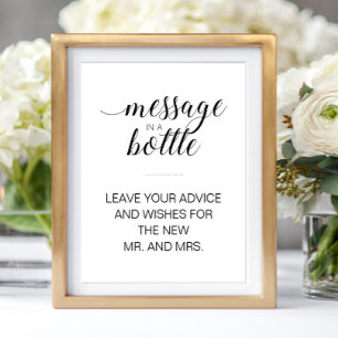 Wedding Message In A Bottle Sign - Alejandra