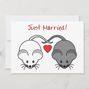 Wedding Mice Black White Married