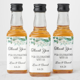 Wedding Mini Liquor Bottle Labels