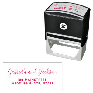 Wedding minimal lettering self-inking stamp