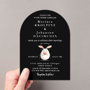 Wedding Modern Calligraphy Acrylic Invitations