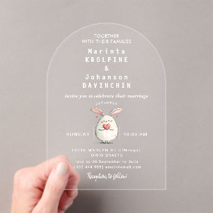 Wedding Modern Calligraphy Acrylic Invitations