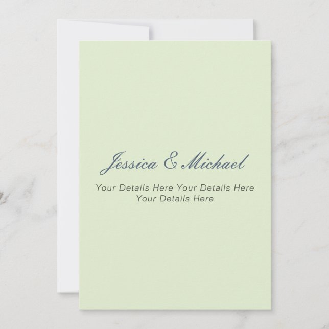 Wedding Modern Elegant Plain Simple Professional (Front)