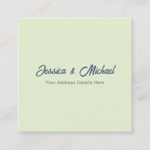 Wedding Modern Elegant Plain Simple Professional Enclosure Card