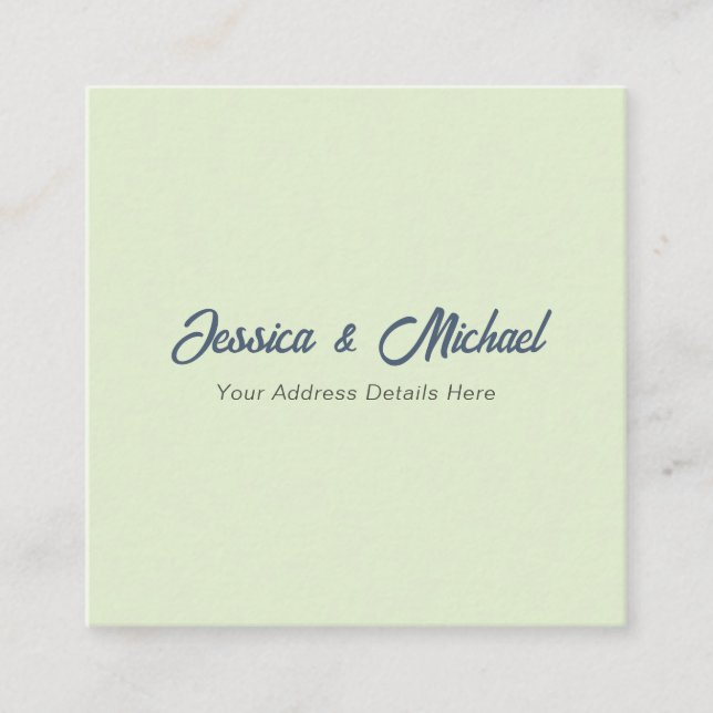 Wedding Modern Elegant Plain Simple Professional Enclosure Card (Front)